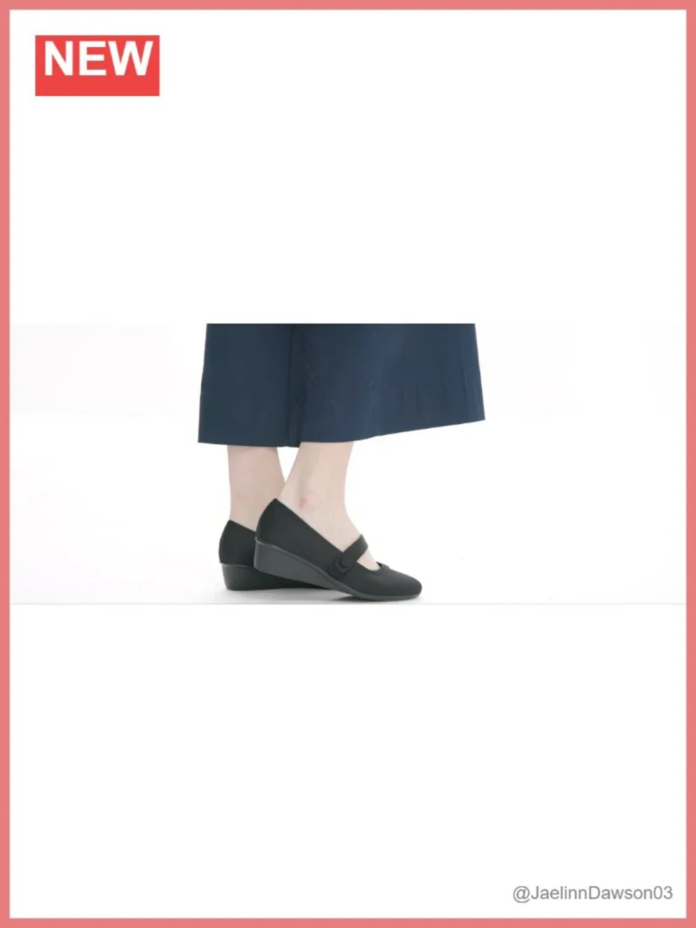 Wedge Heel Pumps Cushioned Pull-On Textile Shoes